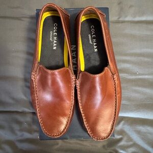 Cole Haan Men's Tan Leather Slip-Ons